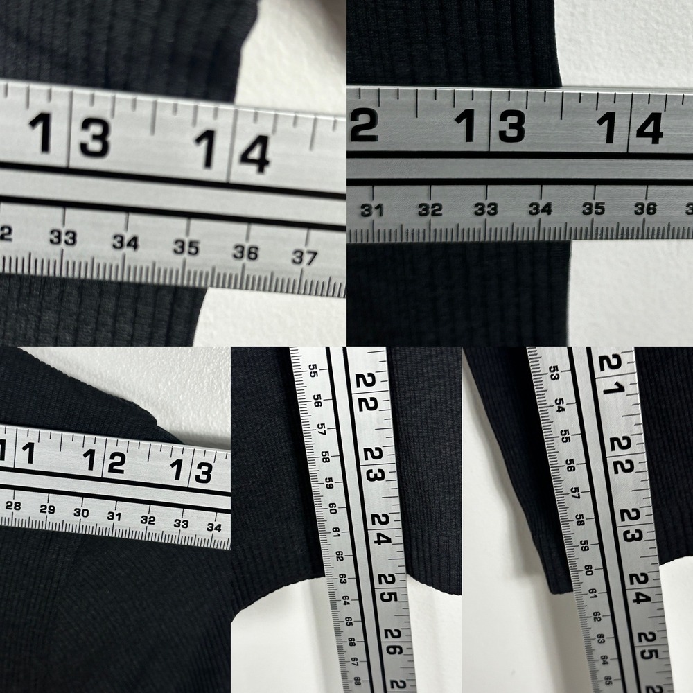 Lululemon Yin Vibes Black Ribbed Long Sleeve Turtleneck Size 6 Minimal Layering - Picture 11 of 13